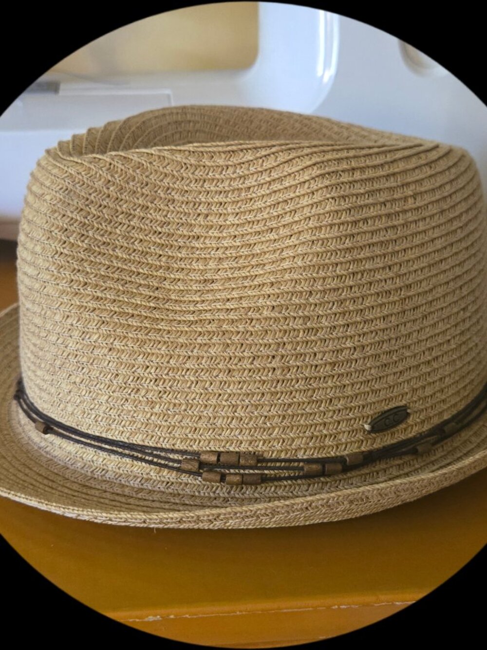 Funky Junque Straw Fedora Hat - UPF 50+ Sun Hat, Short Brim Packable